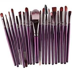 New 20pcs Professional Makeup Brush Set Purple
